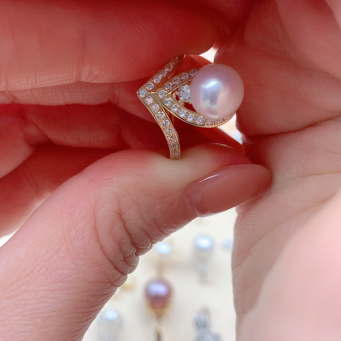 淡水珍珠耳饰银S925镶嵌