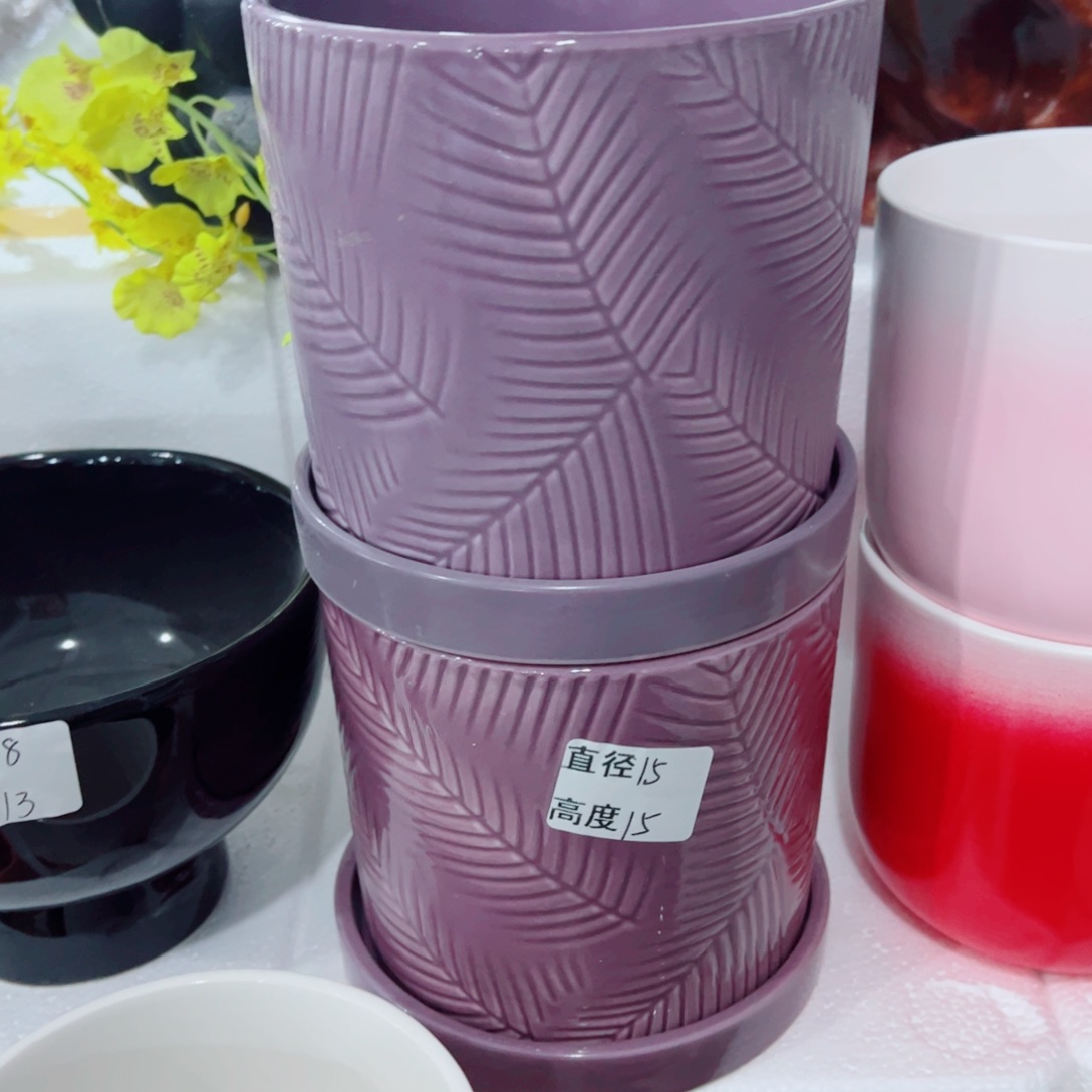 有孔，陶瓷花盆满10米包邮发货