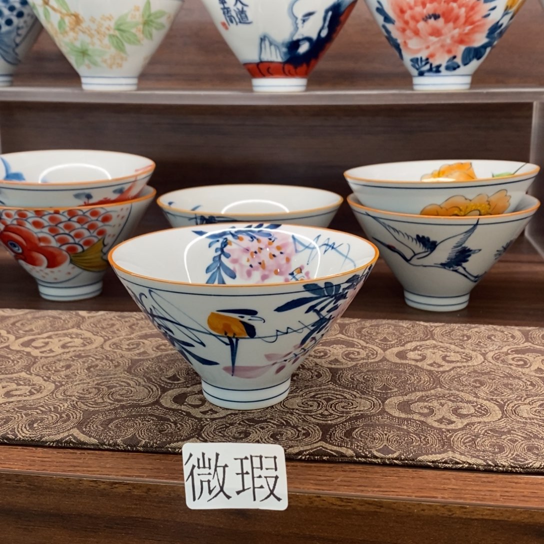 釉下彩老陶泥手工绘制