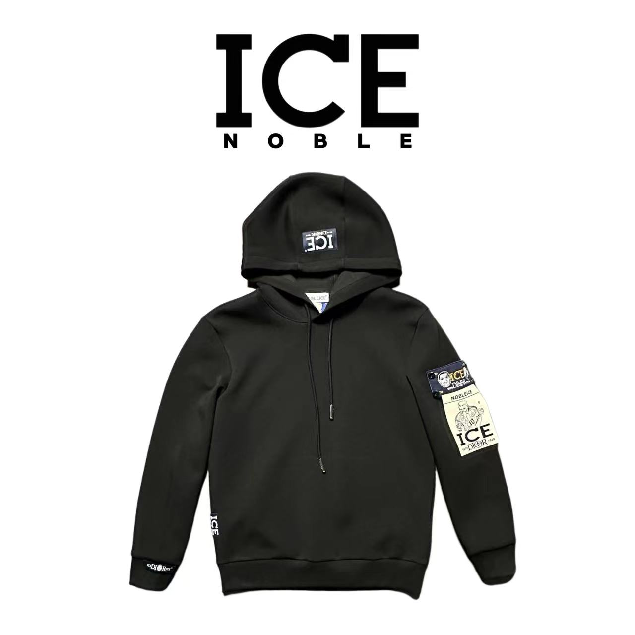 ICE NOBLE/意大利奢品秋冬圆领连帽时尚百搭卫衣休闲长袖