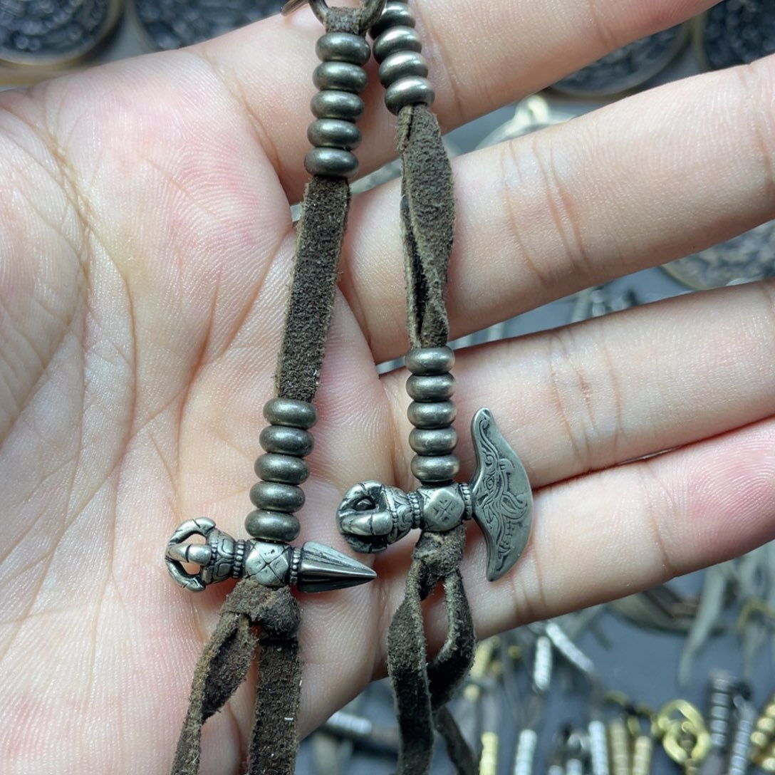 白铜鉞刀计数器一对