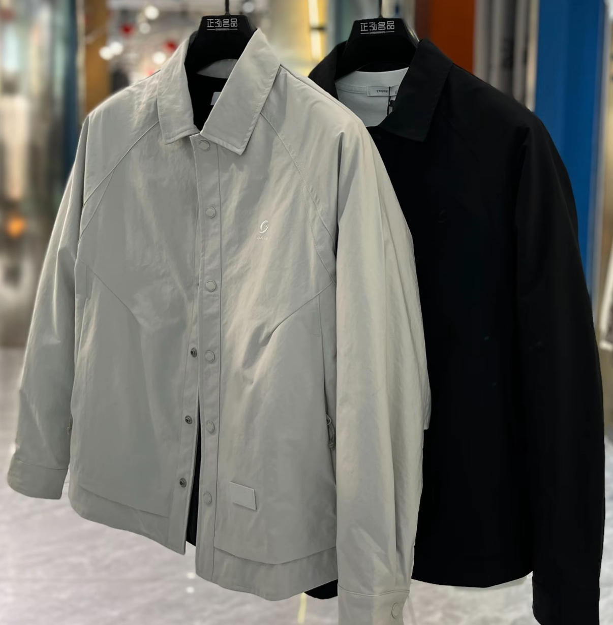 黑色-翻领时尚简约男士情侣款棉服Z-2520