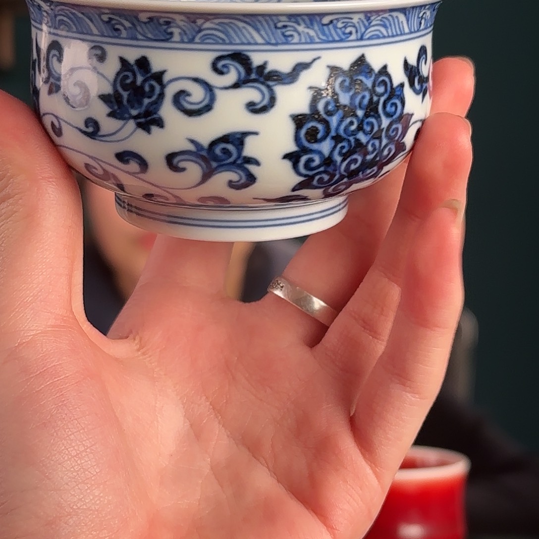 青花手工手绘柴窑烧制
