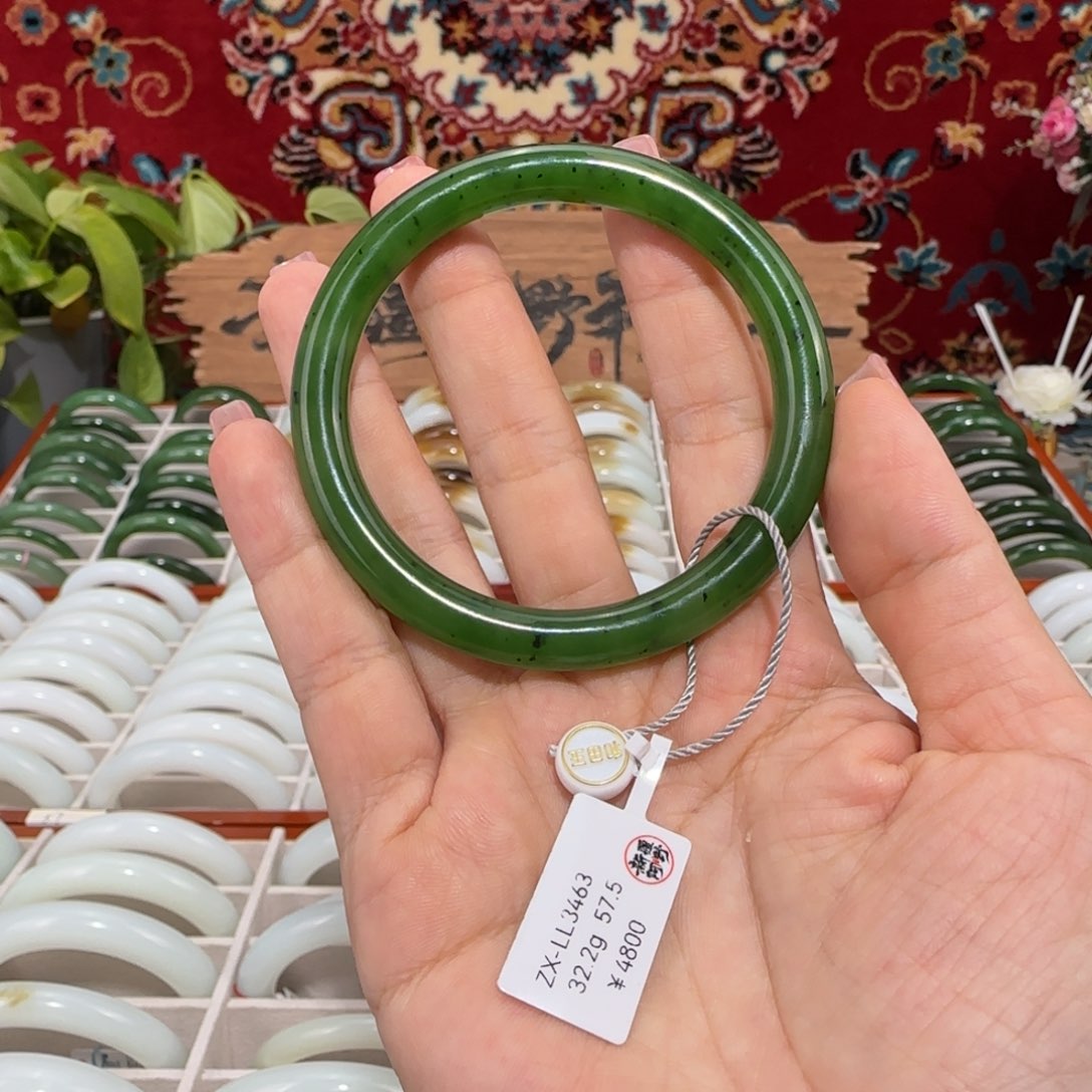 和田玉未镶嵌手镯新疆和田玉碧玉手镯