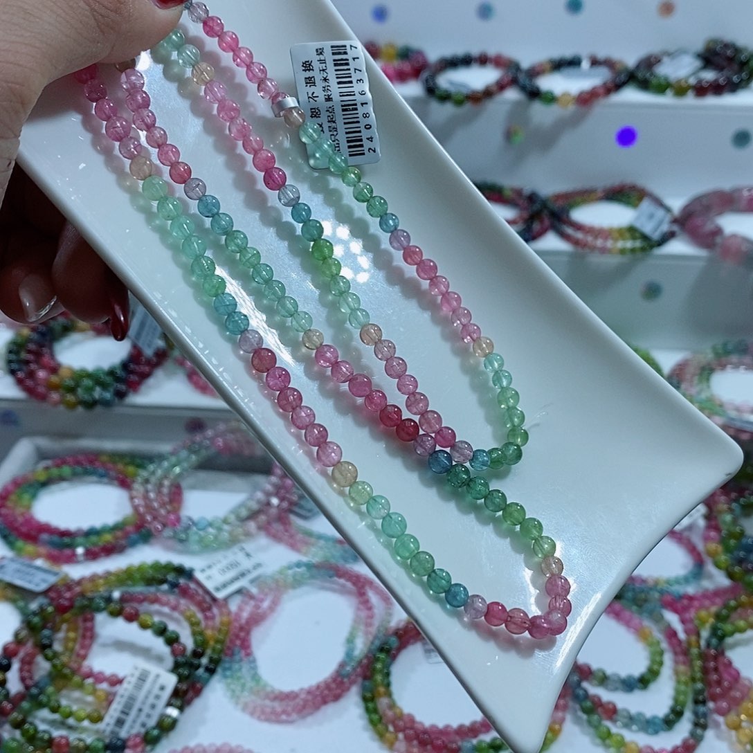 碧玺手链未镶嵌多样性发一条