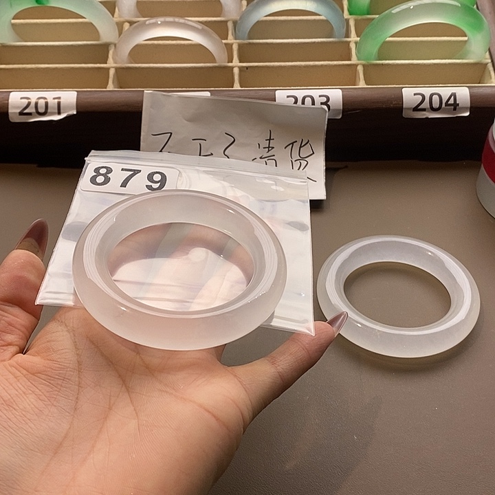 竹***物玉手镯收藏饰品孤品