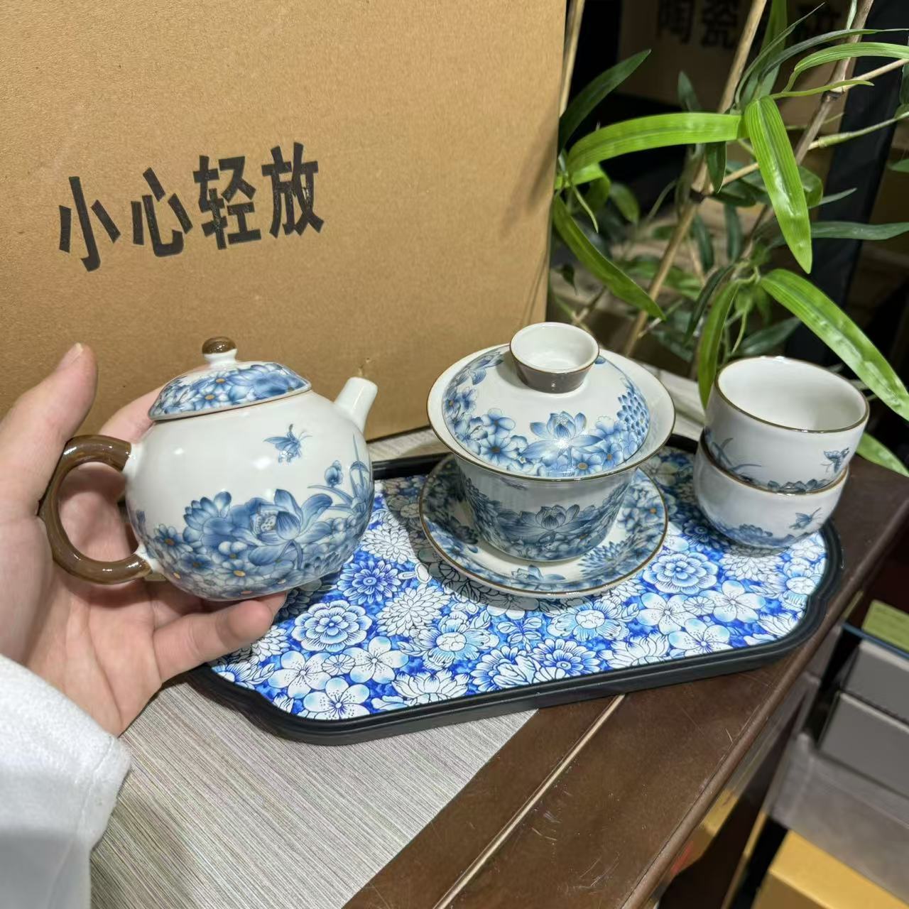 【闪购商品】汝窑蝶恋花套装 2506x2+2507+2508+3969