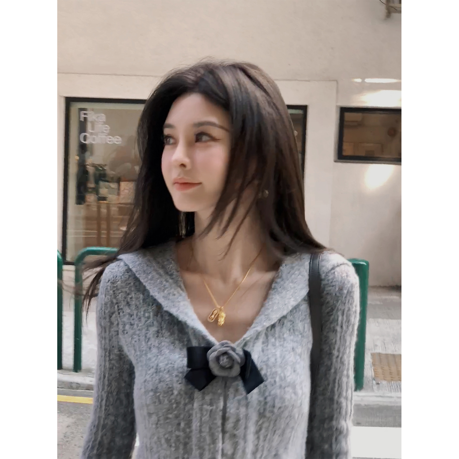 MINI STUDIO徐琳「日杂甜心」清纯系蝴蝶结针织小短款x240687