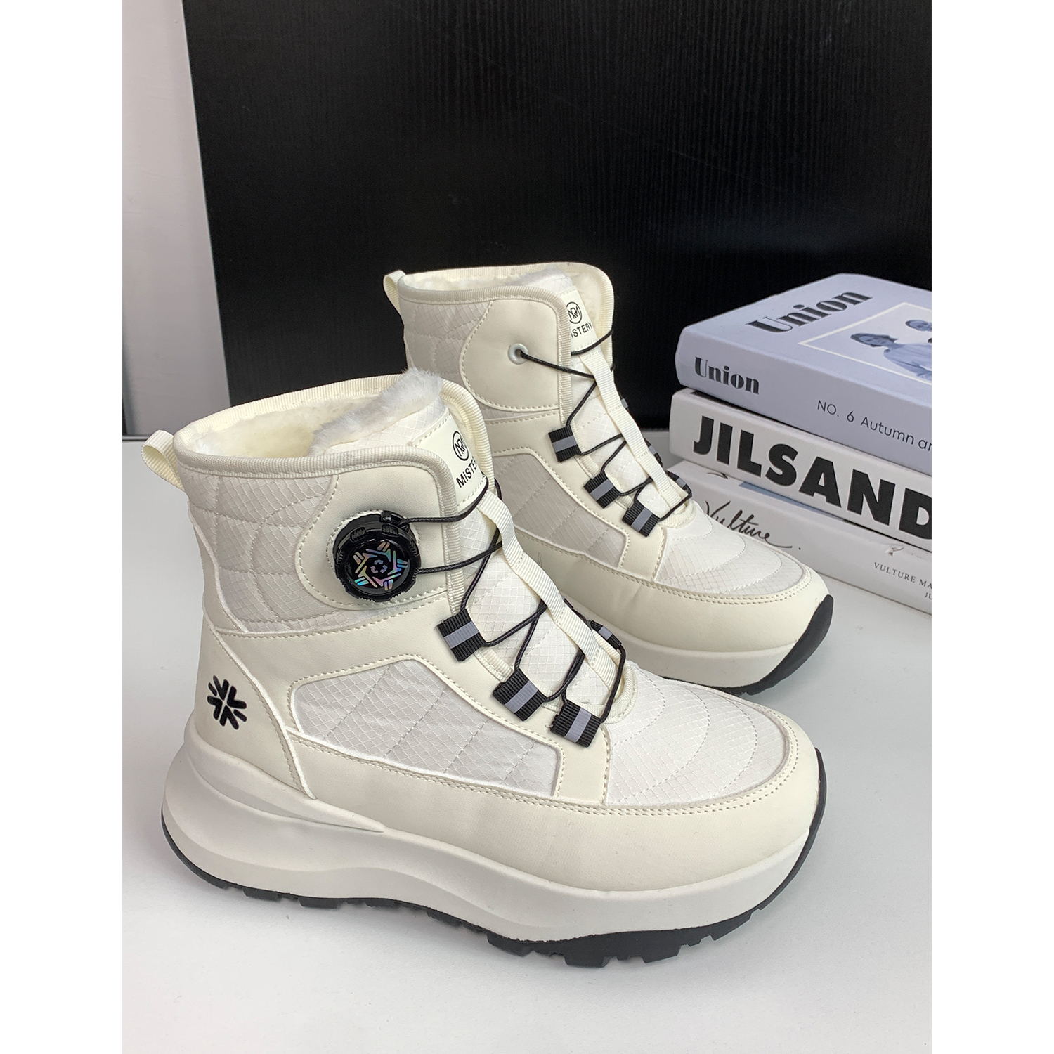 加绒加厚雪地靴女2025冬季新款户外中筒防水保暖棉鞋东北抗寒棉靴