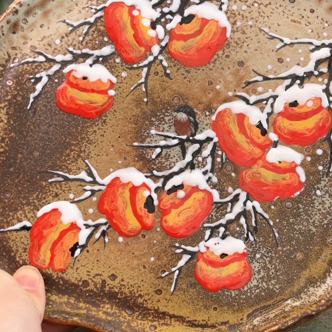 杯柴烧手工手绘陶瓷