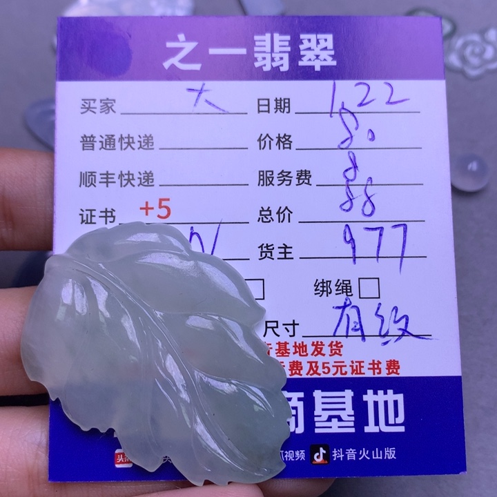 翡翠颈饰未镶嵌大****涯