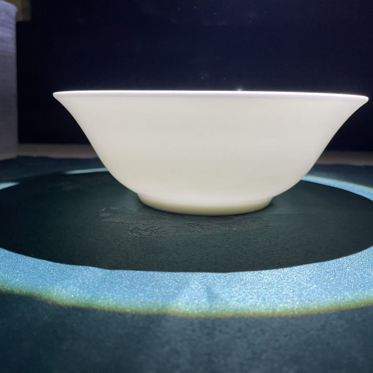 A964⑦】7英寸斗碗1/2/4只纯白唐山骨瓷家用餐具