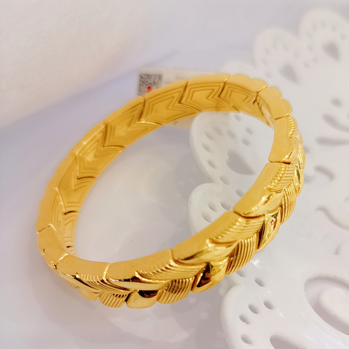 世嘉足金999金枝玉叶手镯奢华复古宫廷风HB