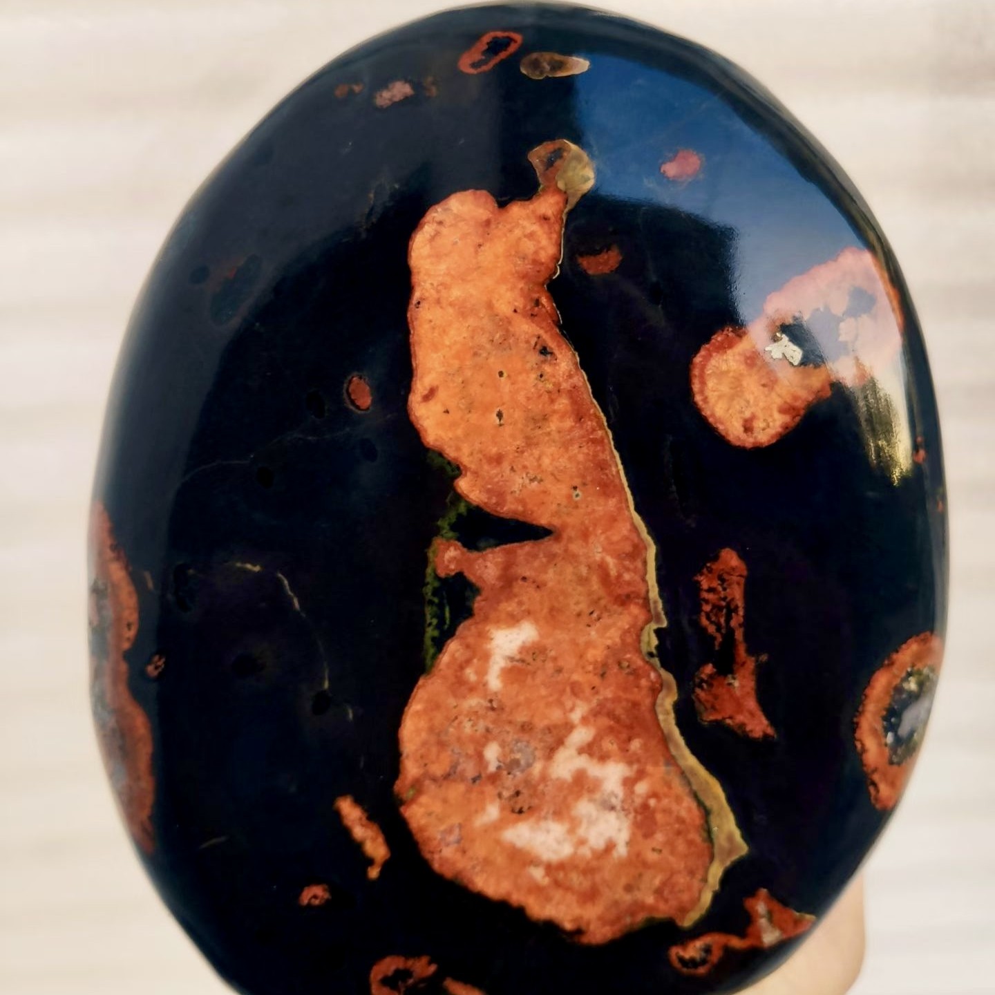 荷花石动物小摆件，图案立体，生动自然！