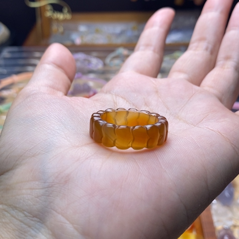 【闪购商品】玛瑙/玉髓戒指未镶嵌猫****）