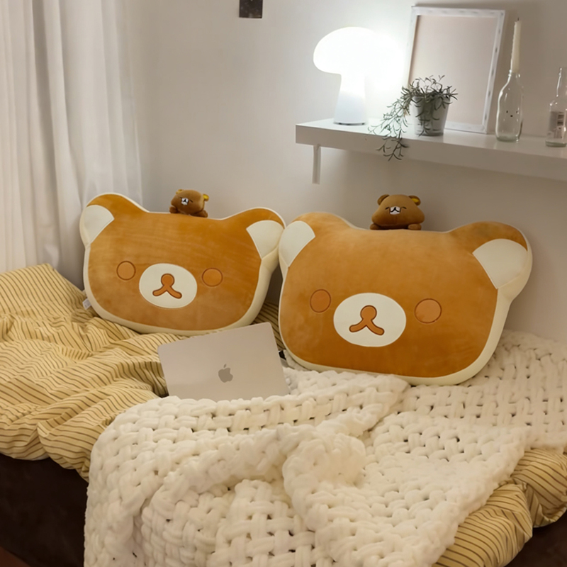 轻松熊妹妹小鸡在我身边搞怪表情系列毛绒公仔玩偶抱枕可爱两用