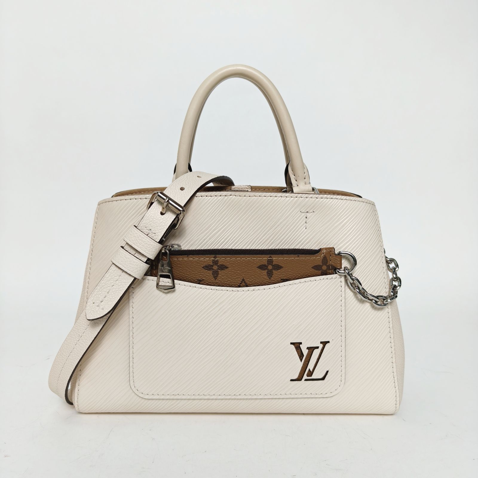 95新 LouisVuitton/路易威登 【娇】二合一托特25牛皮芯片 028649