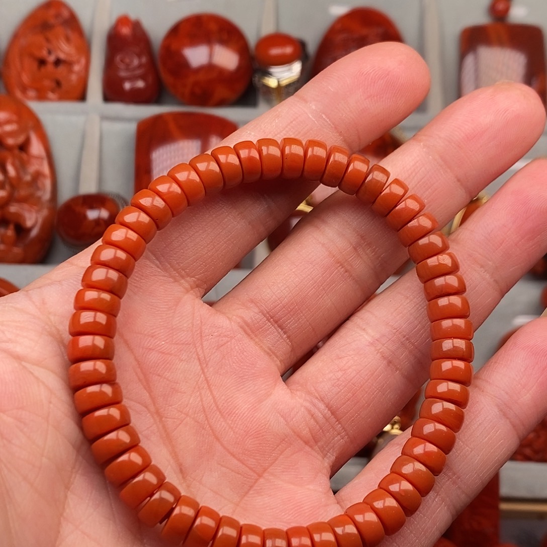 小***仙南红玛瑙未镶嵌手串