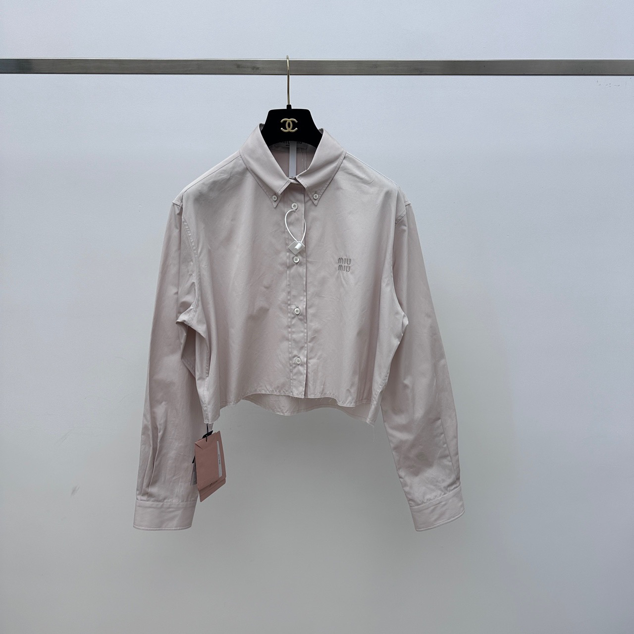 全新未使用 MIU MIU/缪缪 做旧毛边衬衫 42码 01543