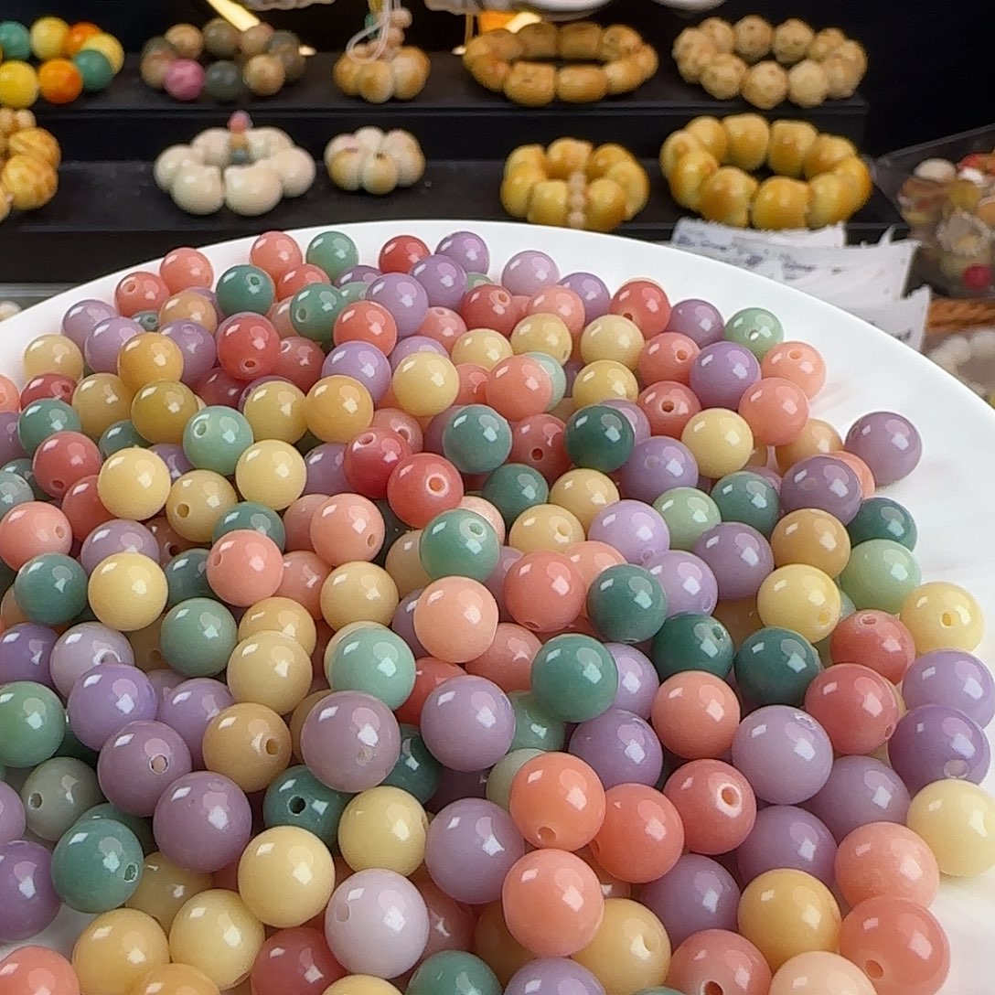 手串菩提根/象牙果卡8玛卡龙汤圆500颗批发