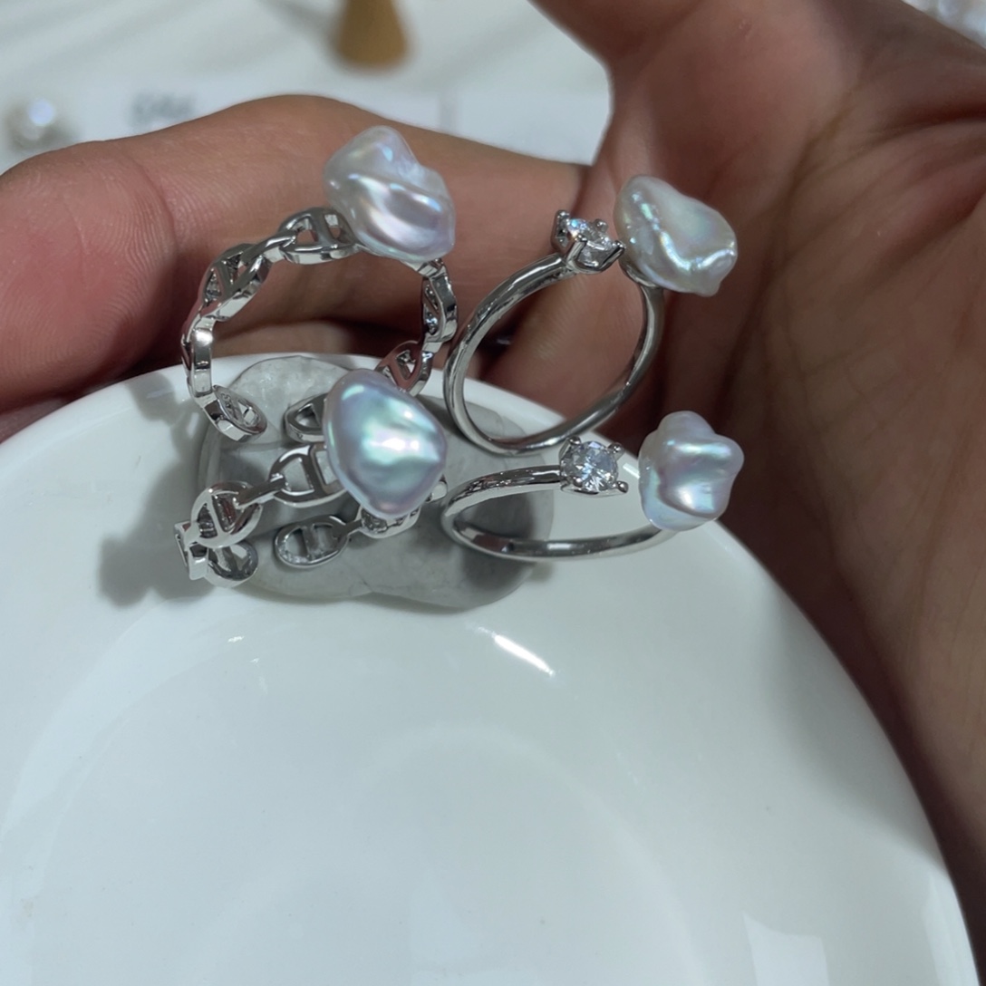 淡水珍珠戒指未镶嵌多样性发一