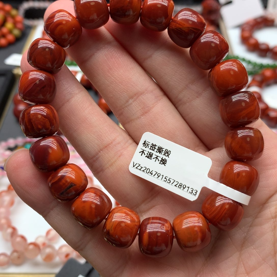 南红玛瑙手链未镶嵌