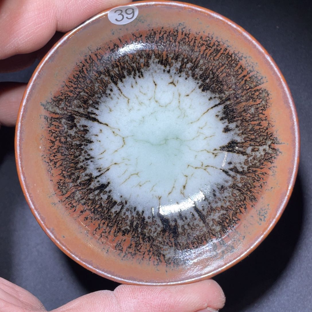 茶盏龙窑柴烧老黄甄选39