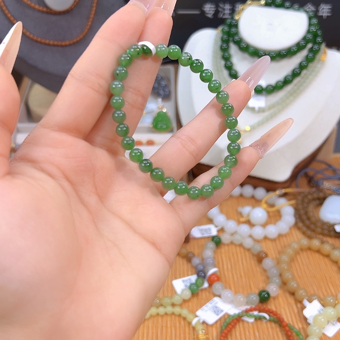 和田玉未镶嵌手链sj