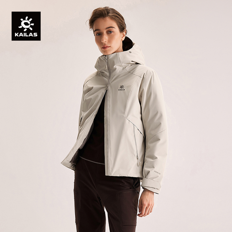 KAILAS凯乐石【新款硬壳】650蓬鹅绒女款阿莱奇硬壳羽绒服防水防风