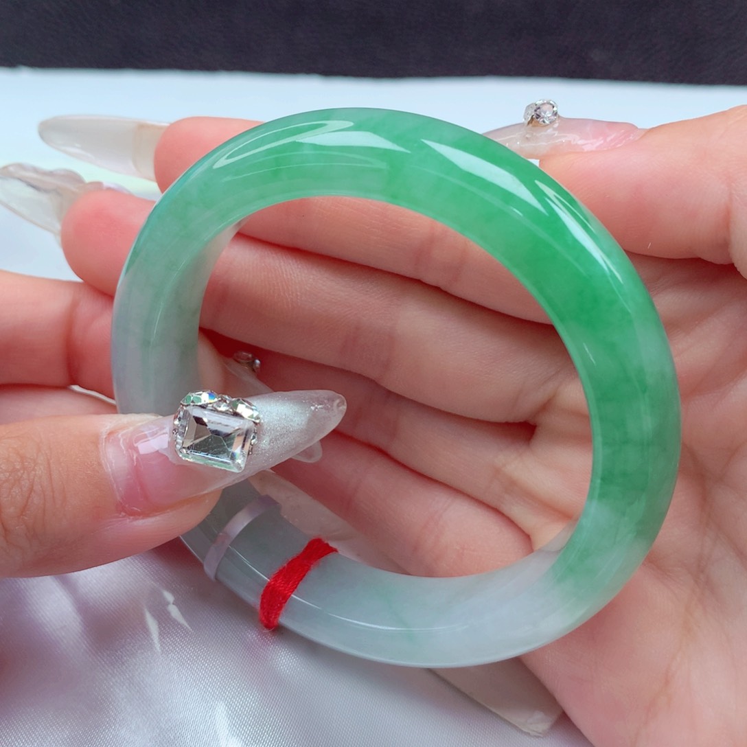 翡翠手镯未镶嵌天然缅甸翡翠A货手镯 83号