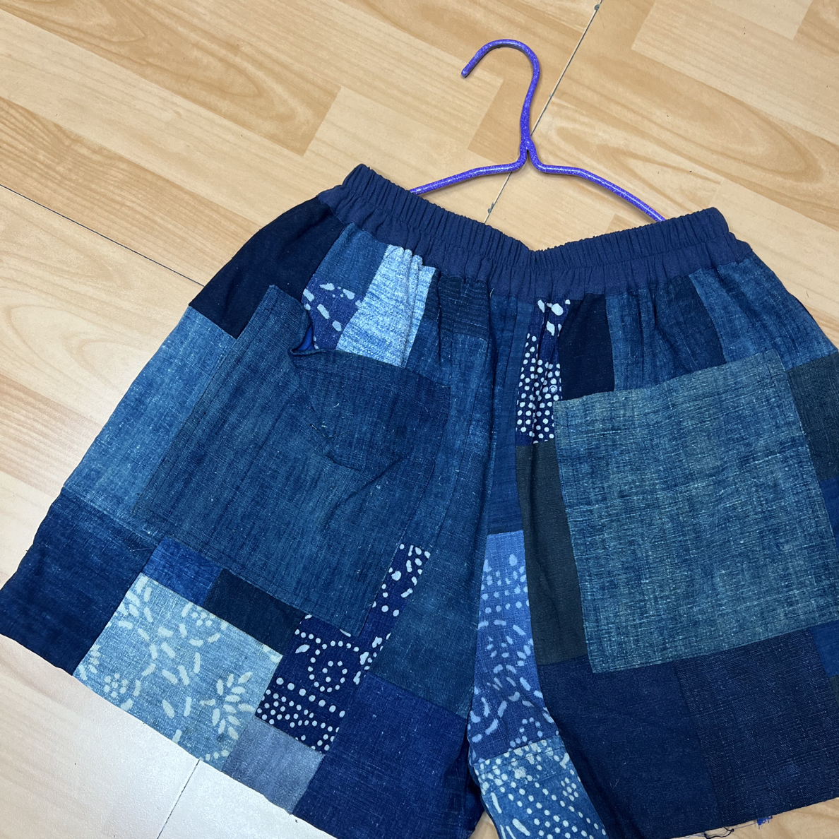 原创设计民族风百家老布短裤