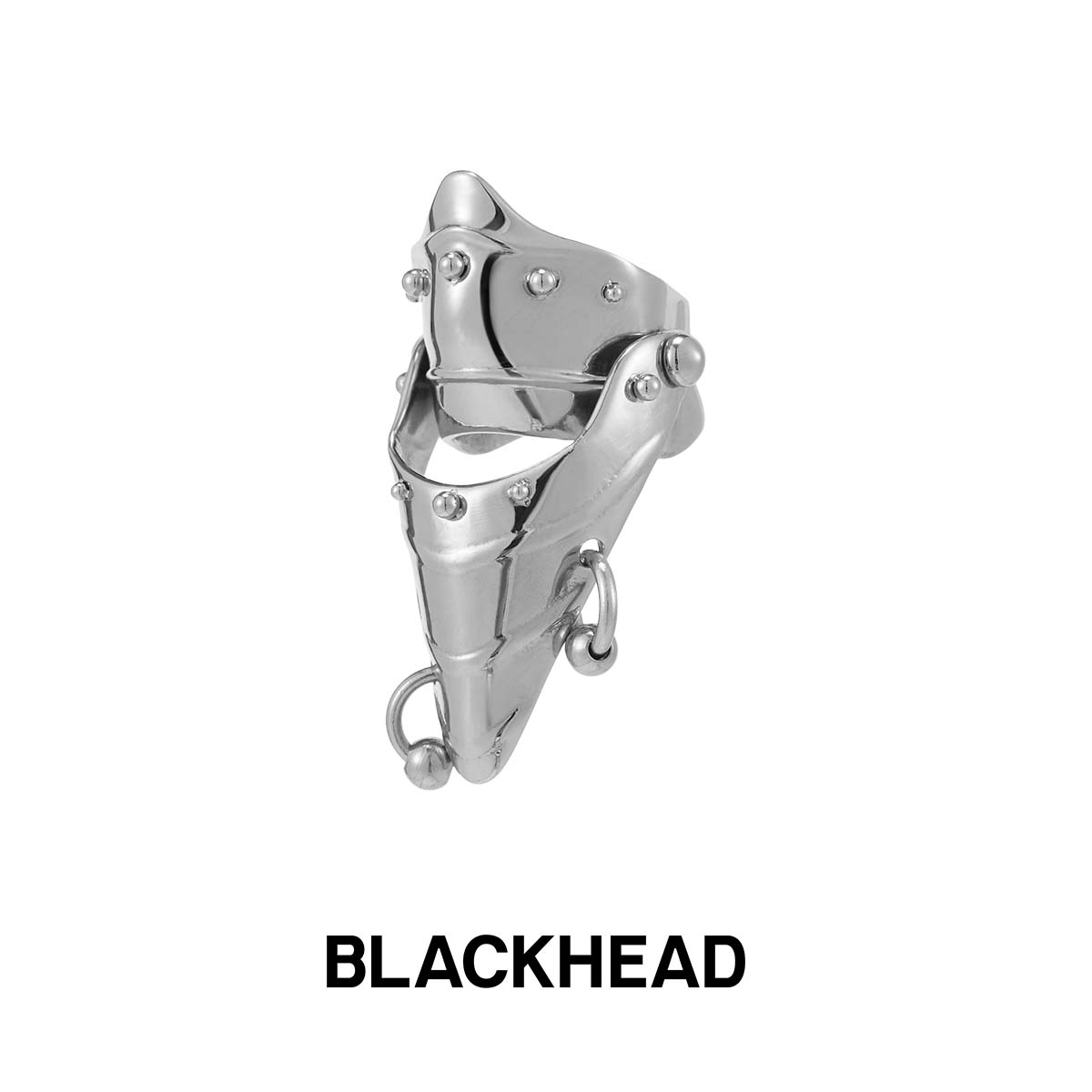 BLACK HEAD/黑头 钛钢耳饰 骑士盔甲穿刺耳夹