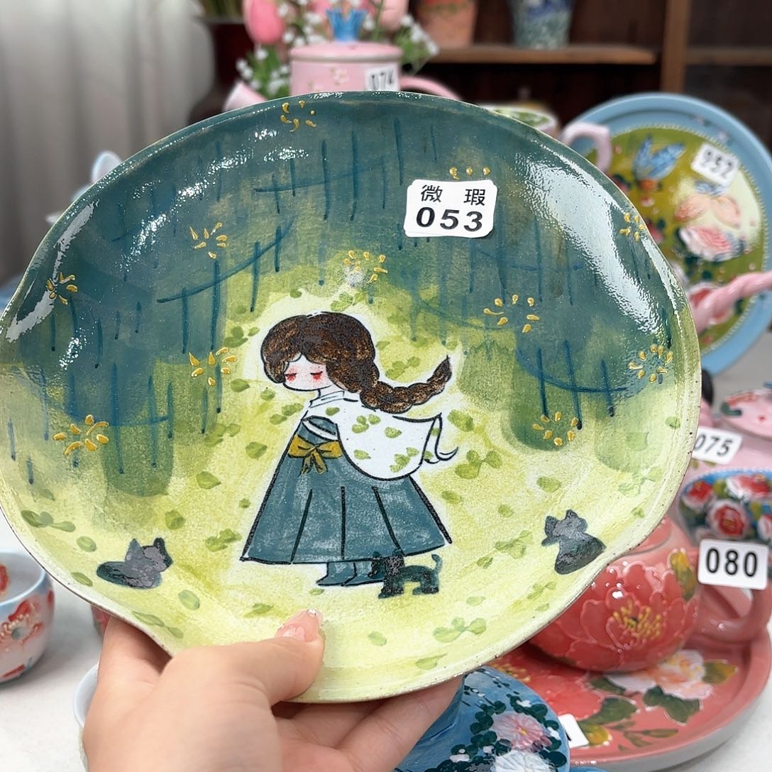 景德镇手绘高温釉下彩陶瓷茶具