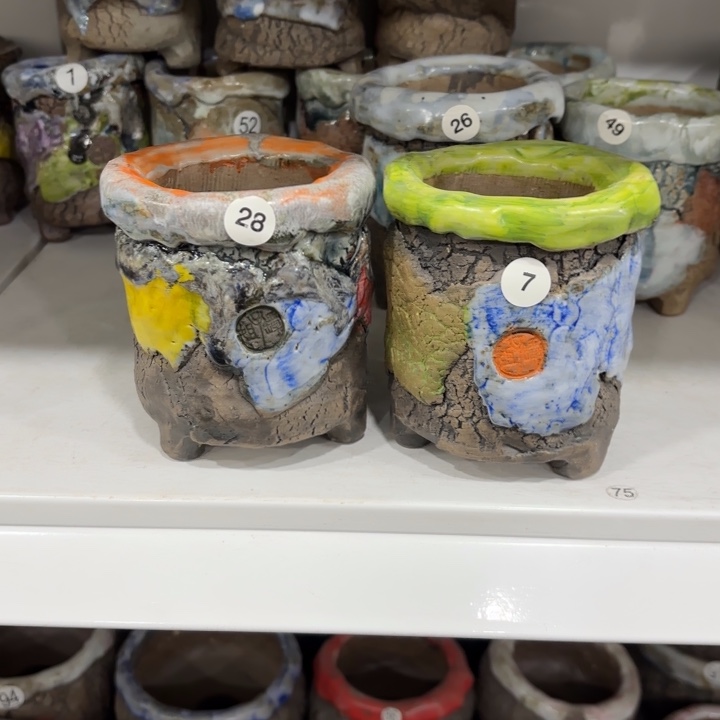 内口6.5高10左右，2个花盆