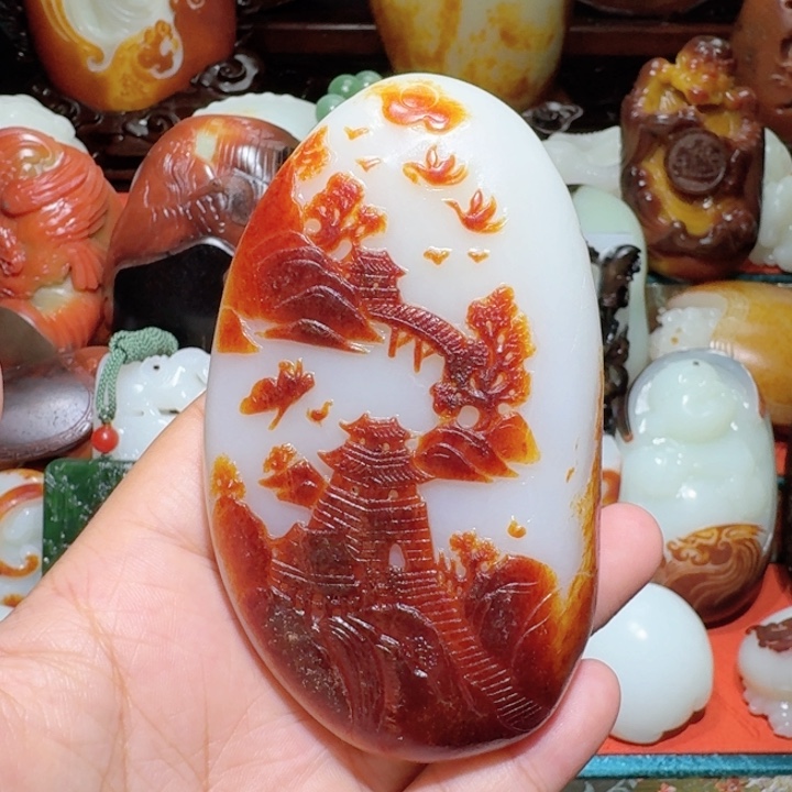 和田玉未镶嵌摆件