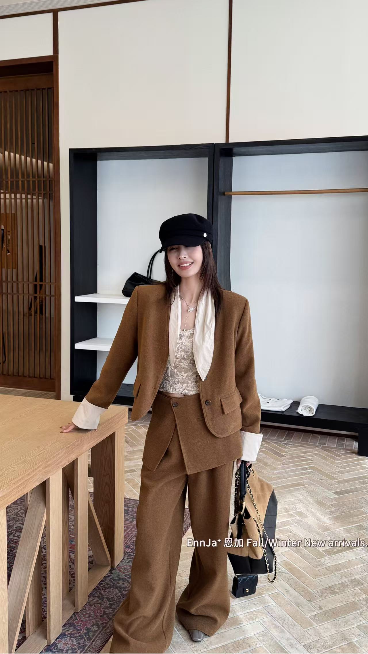 恩加-6283-复古精致老钱拼接短外套