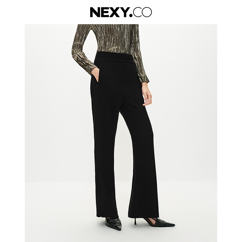 NEXY.CO/奈蔻女士修身微喇长裤XV03076W0/XV03077B7