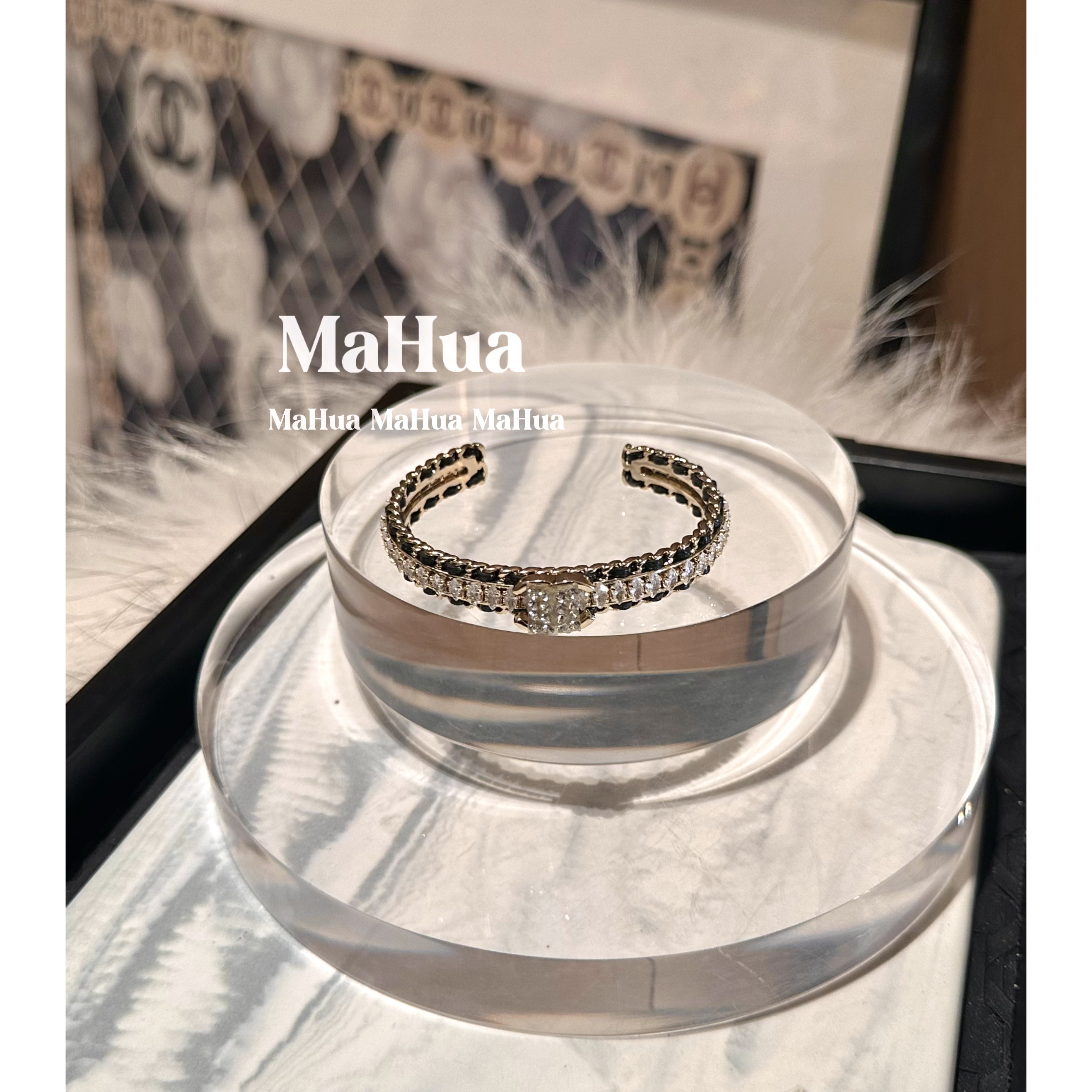 铜合金合成锆石手镯 P1779 小香满锆手镯