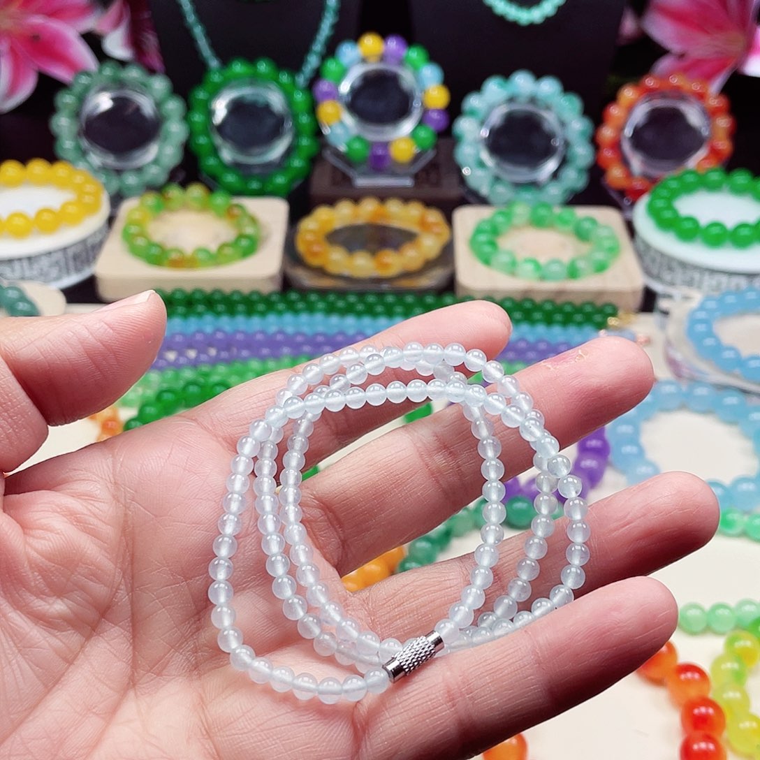 翡翠未镶嵌颈饰卡4.3翡翠珠链男女款06