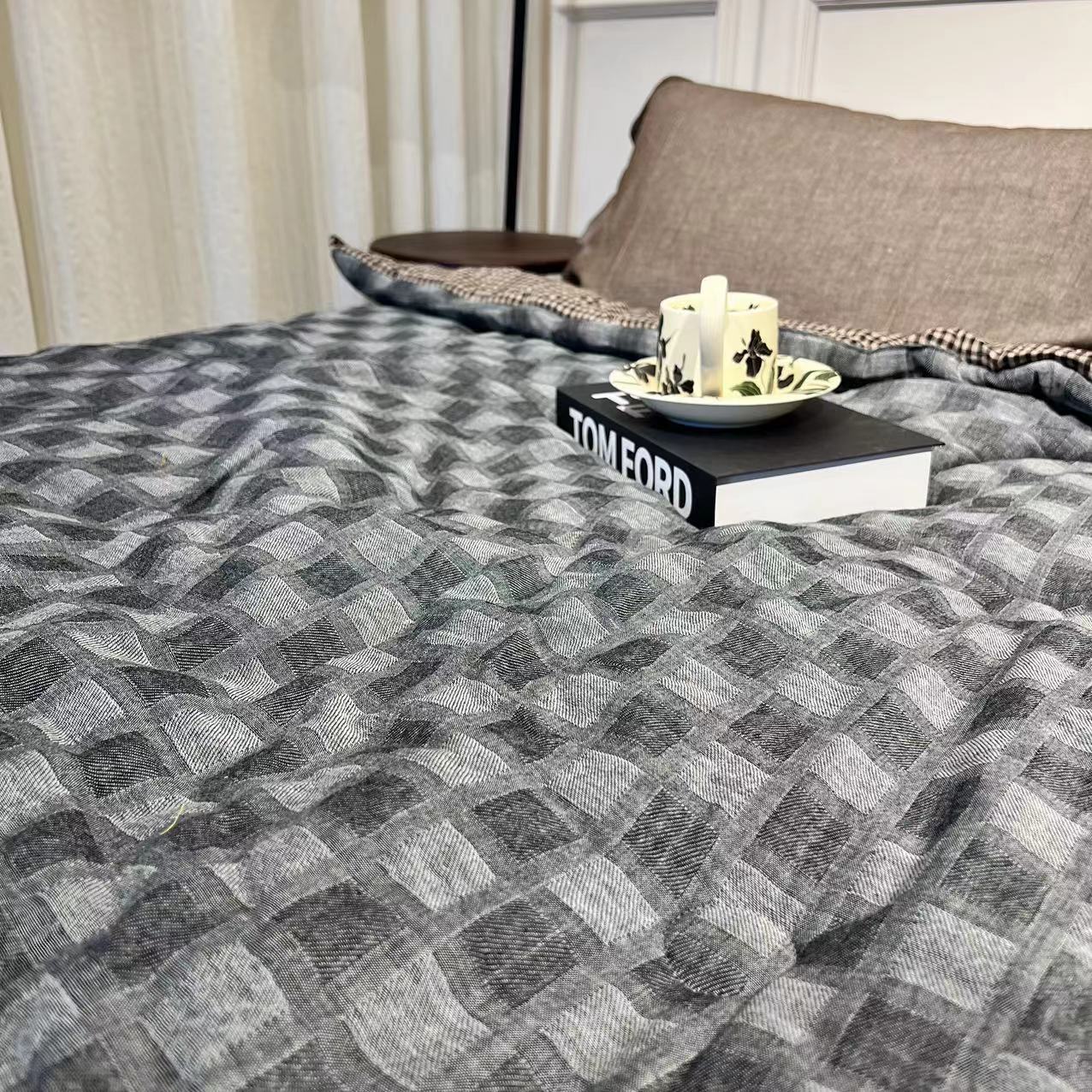 [雾朦胧双人被套]简约舒适轻奢系列床品