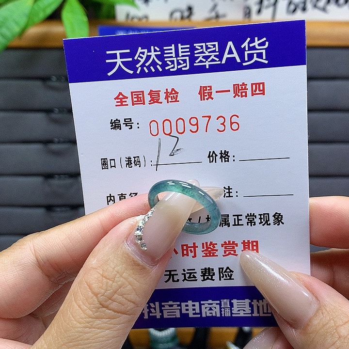 翡翠戒圈未镶嵌     9736