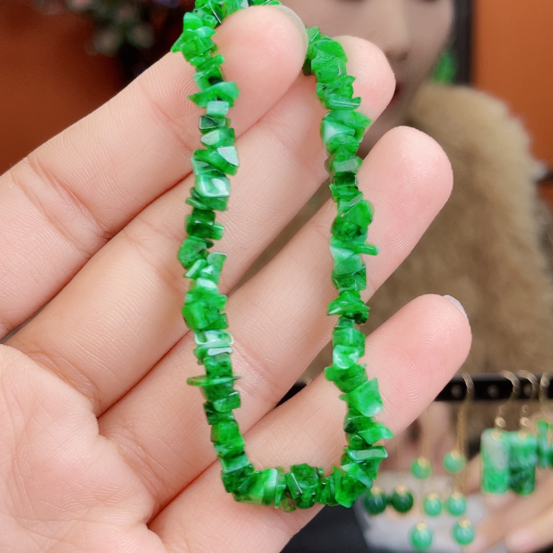 翡翠未镶嵌耳饰饰品