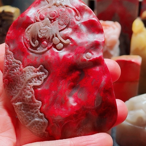 昌化鸡血石昌化老坑精品鸡血石