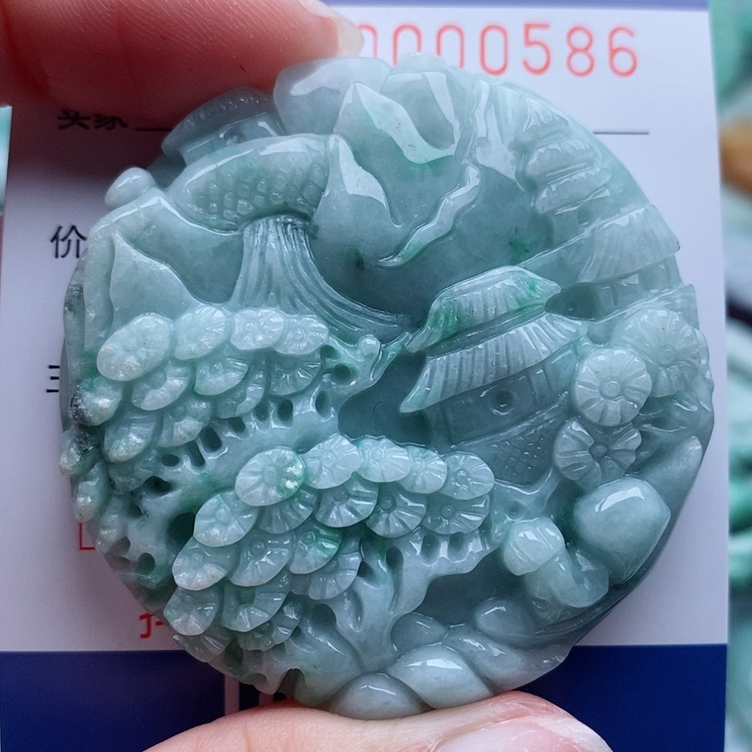 翡翠未镶嵌吊坠(不含链)