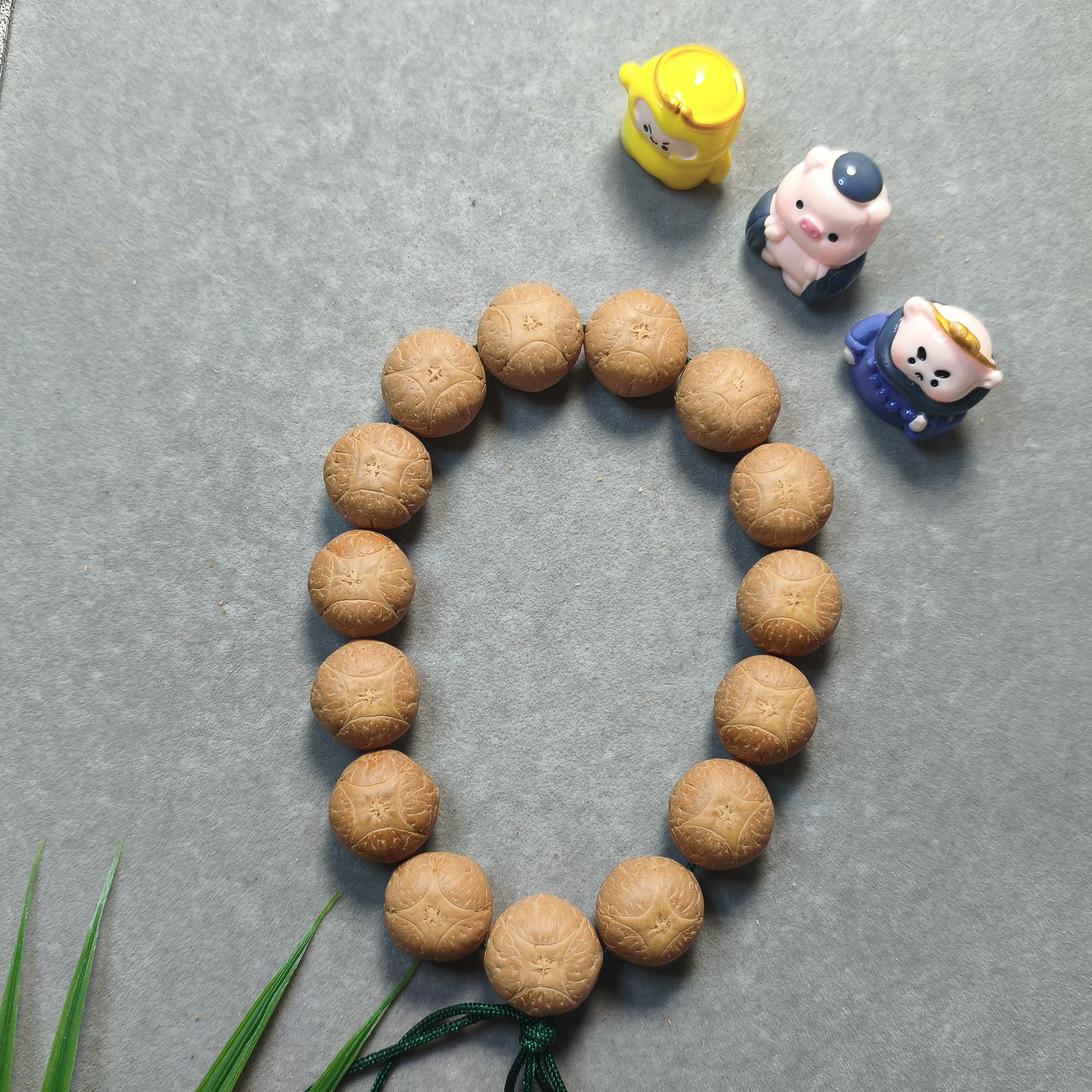 〖B417177〗25年17mm尼泊尔麒麟眼菩提铜钱孔原生态精挑文玩手串