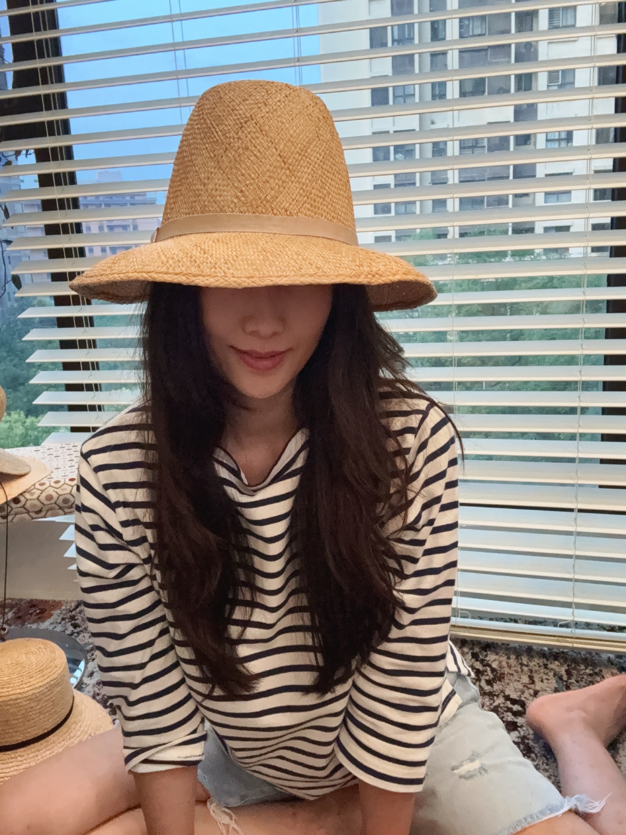 夏季春季大檐优雅蝴蝶结草帽帽子韩版欧若新中式