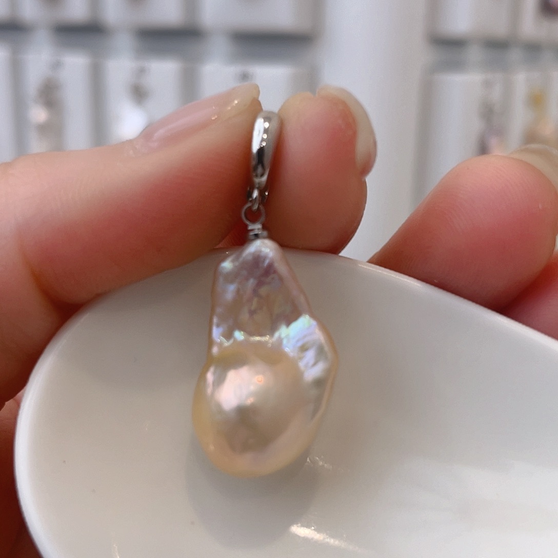 淡水珍珠天然珍珠巴洛克合金