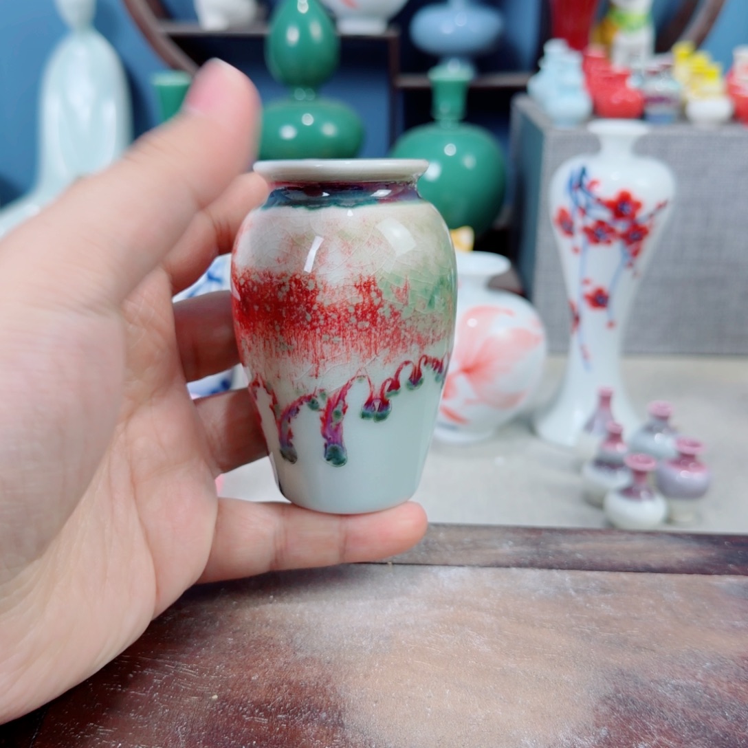 陶瓷手工小花器摆件