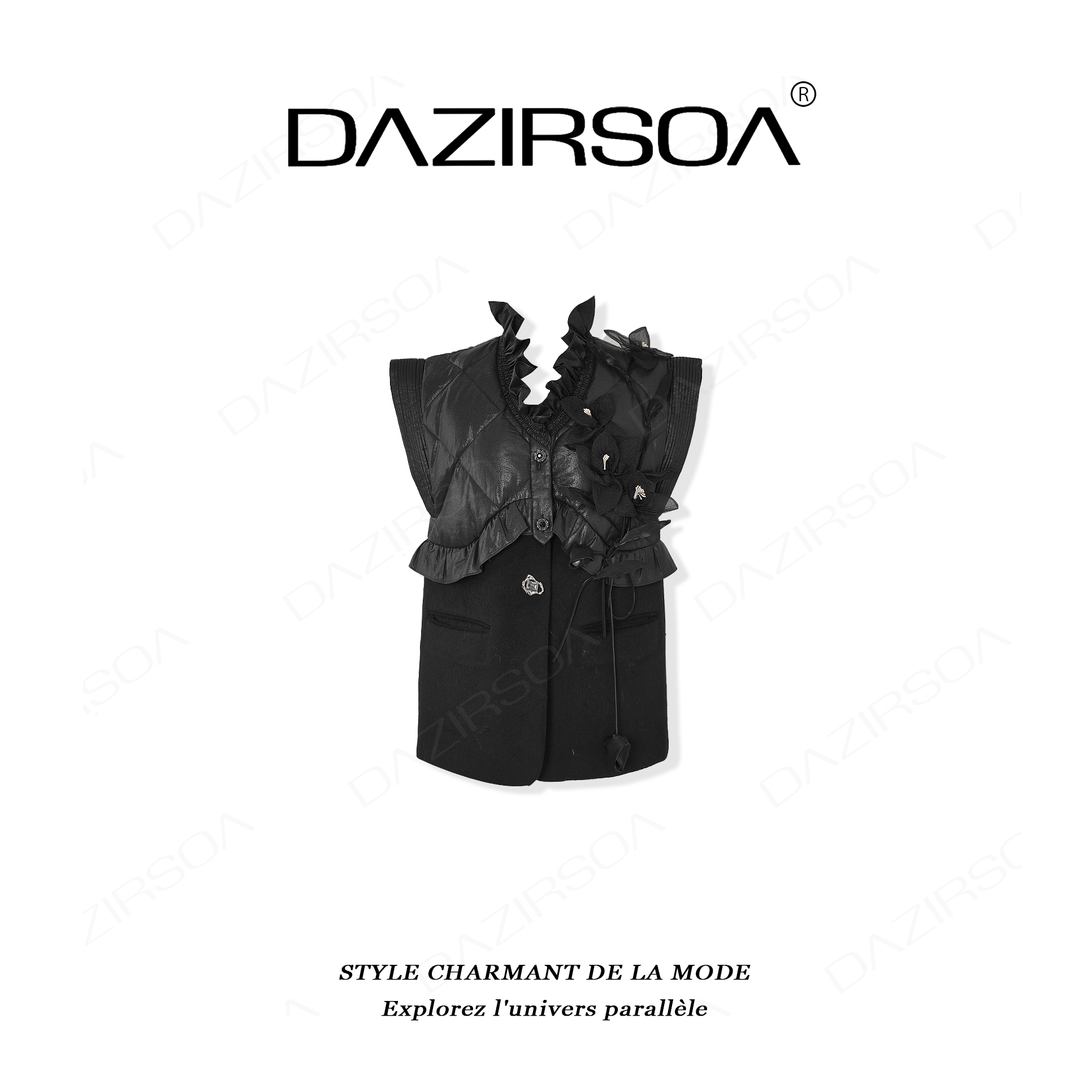 “风格延续”小众立体花朵洋气羽绒服马甲 AC023