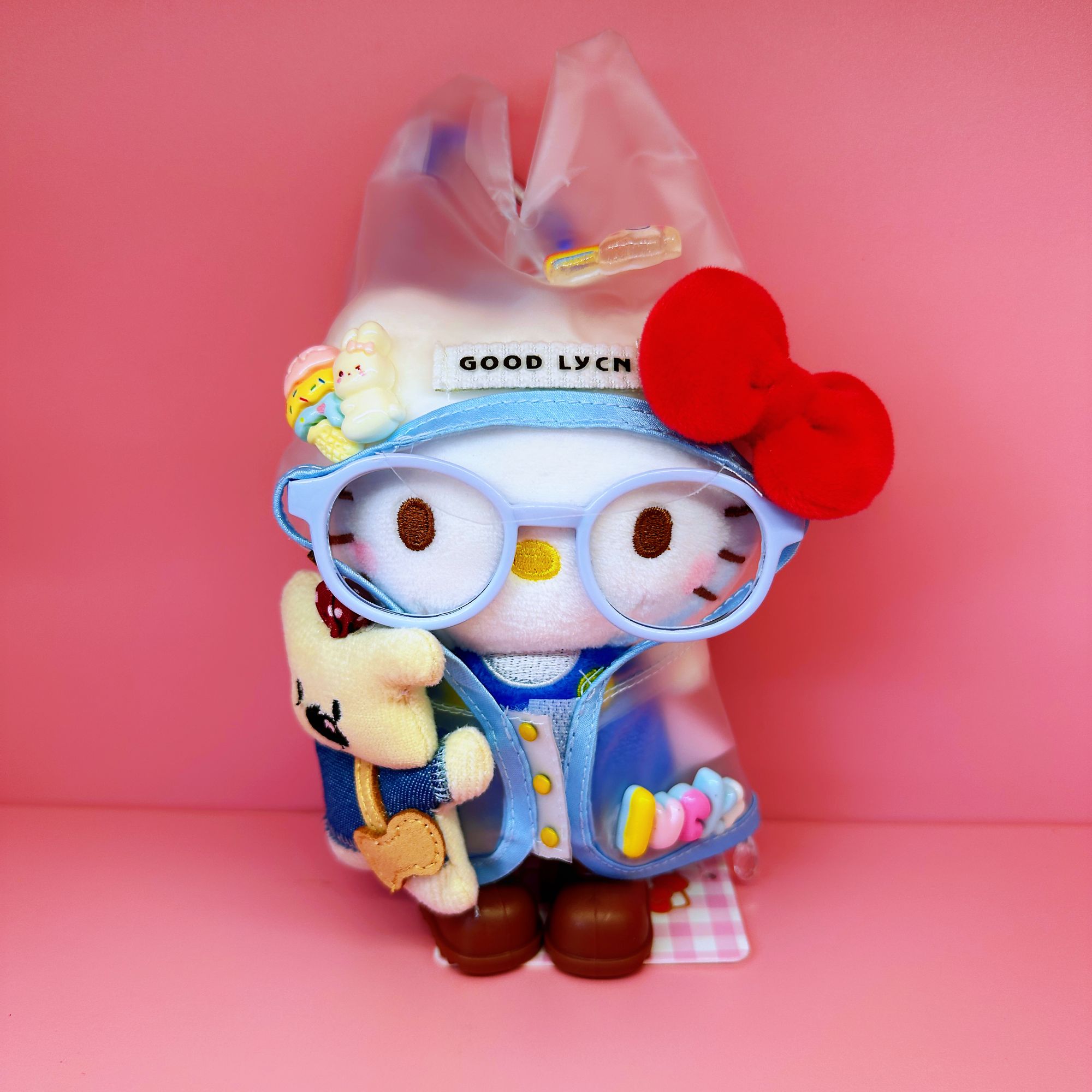 【新款】正版HelloKitty雨衣kt包挂diy手工挂件玩偶钥匙扣生日礼物
